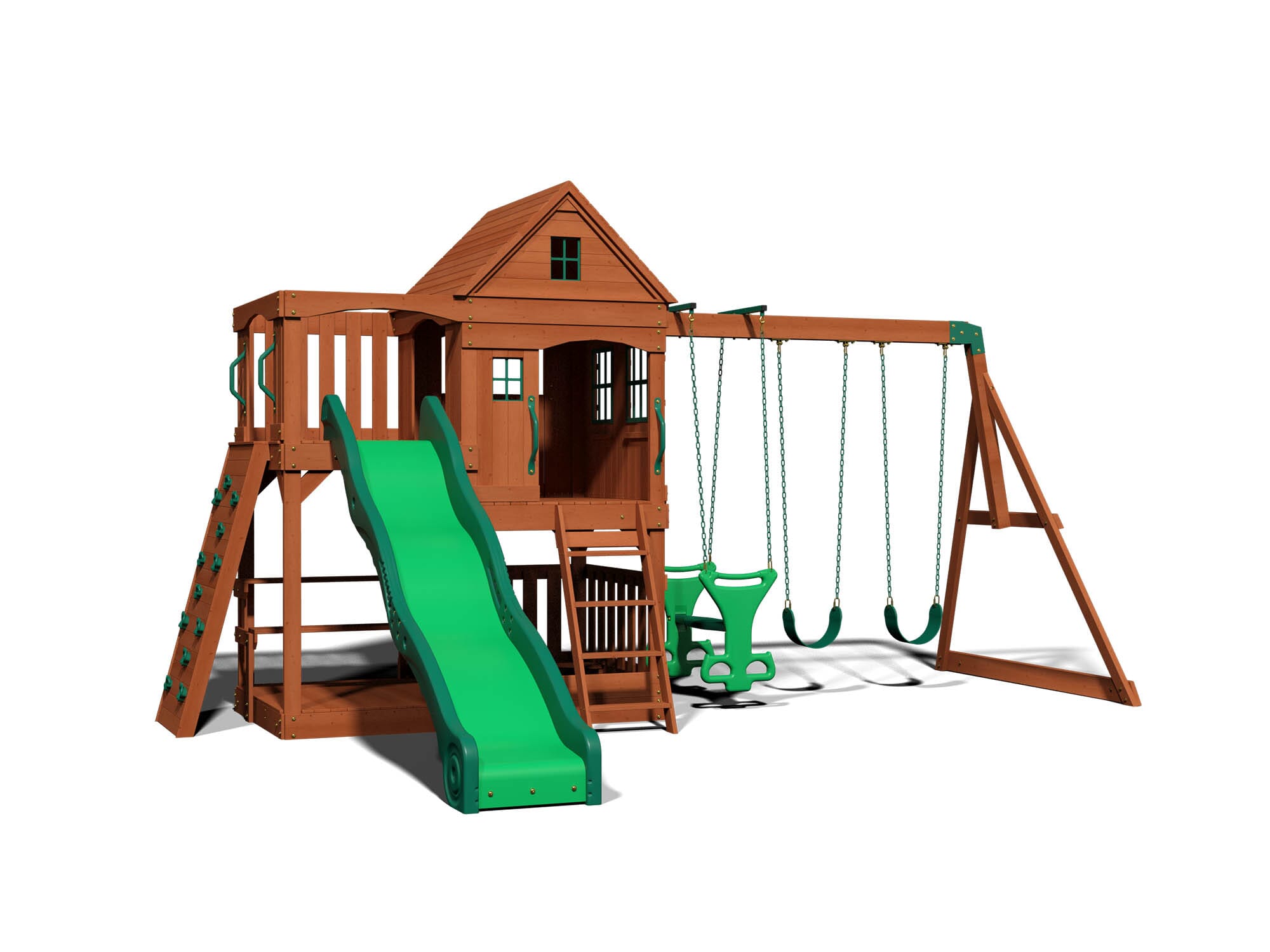 Pacific View Wooden Swing Set
