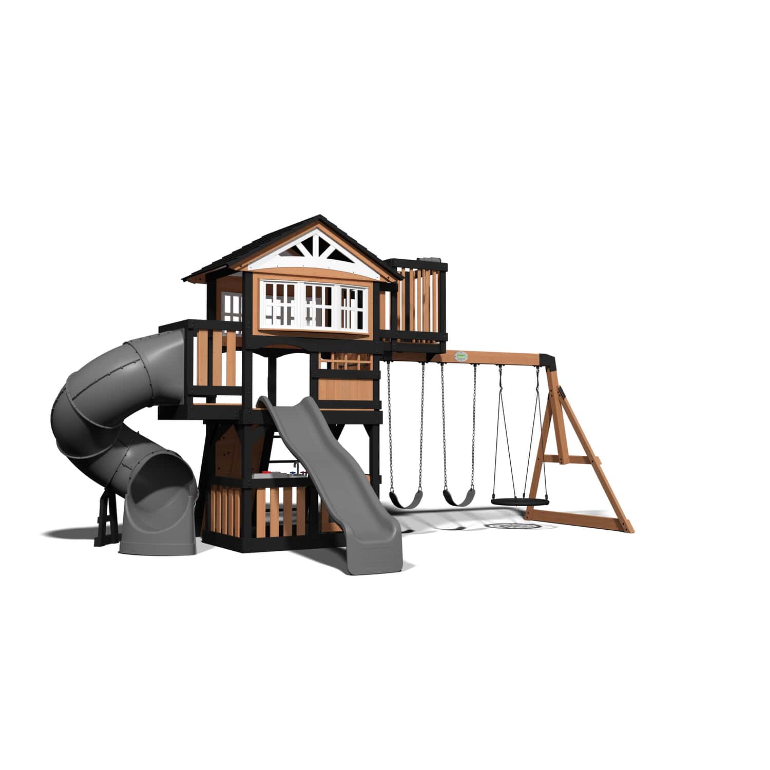 Loggyland Juego De 2 Ganchos De Acero Galvanizado Para Columpios – Fijación Redonda De 80 Mm Con Mosquetón Y Tornillo M10