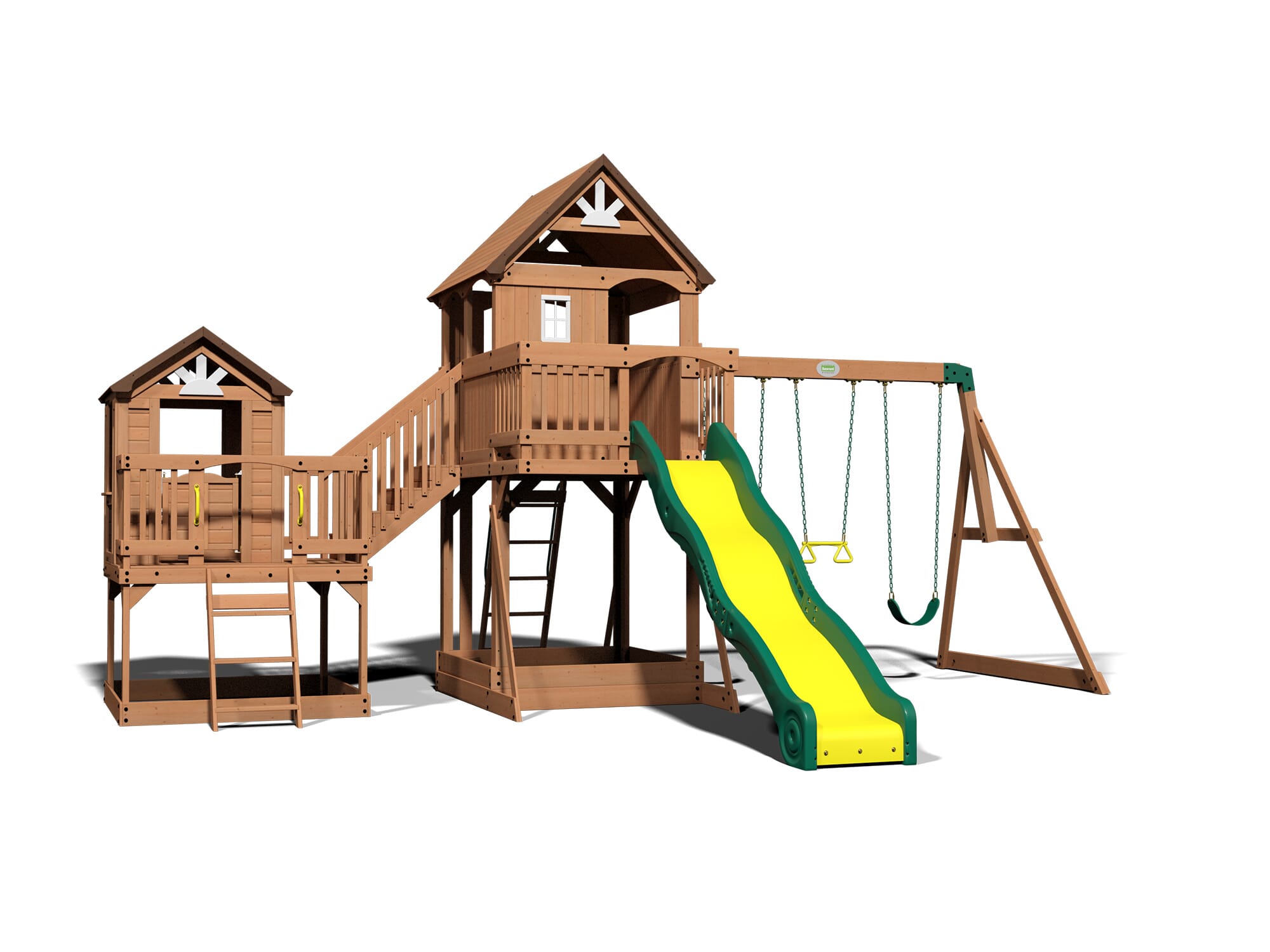 Malibu Wooden Swing Set for Kids Backyard Discovery